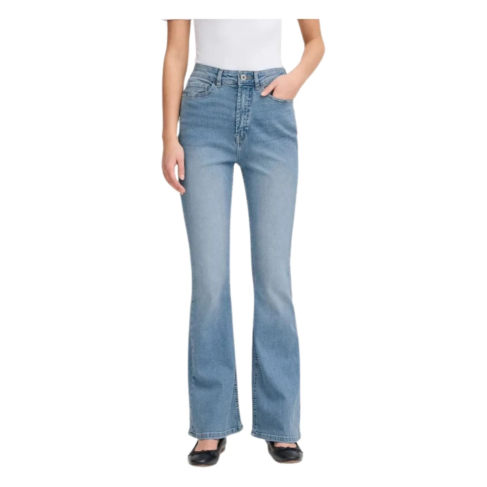 Ichi , Flare Jeans, Female, Blue, W29, Ihtwiggy Flared High Waist Jeans