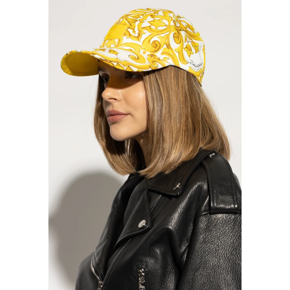 Dolce & Gabbana Baseball Cap Yellow Dames