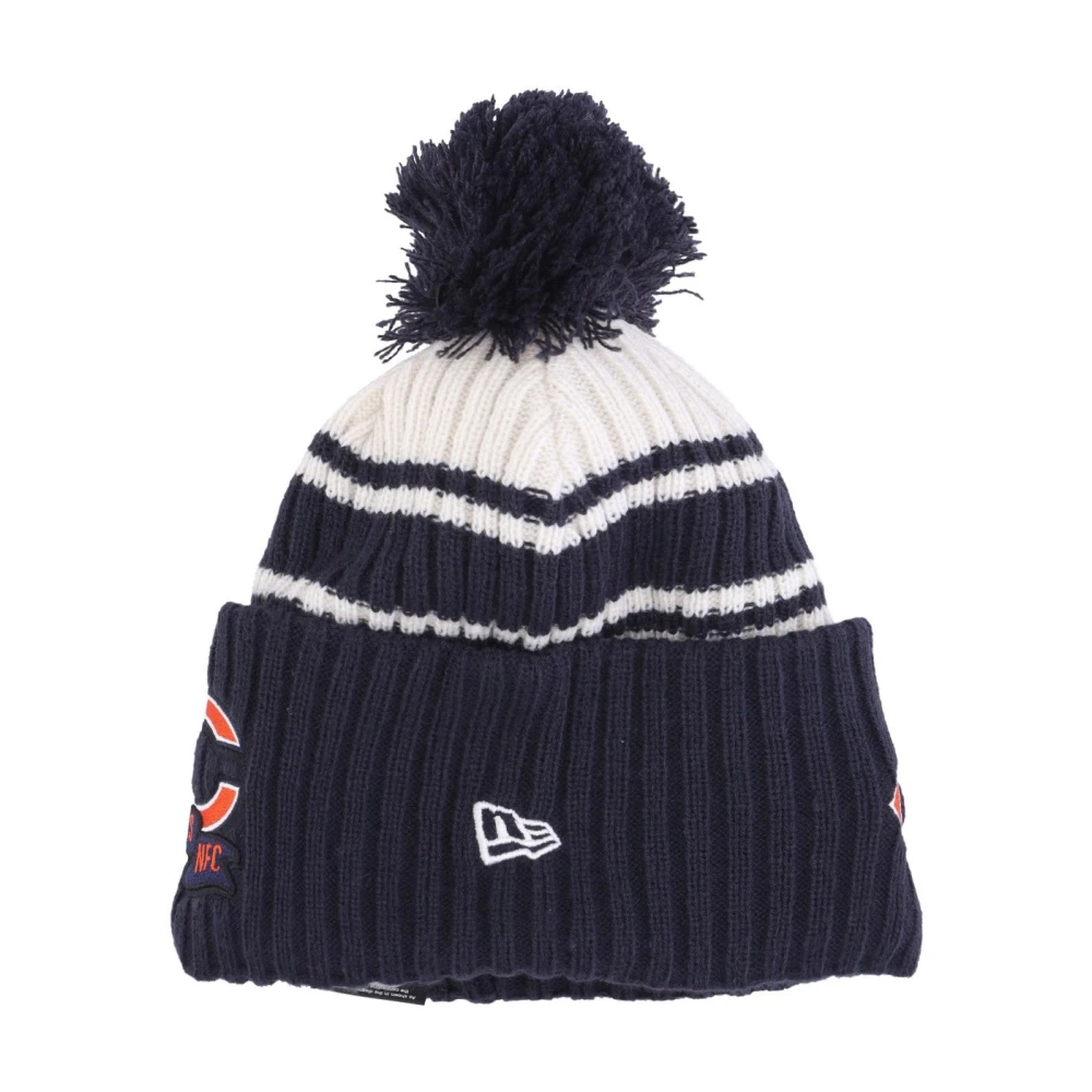 new era Chicago Bears Pom Beanie Hat Black Unisex