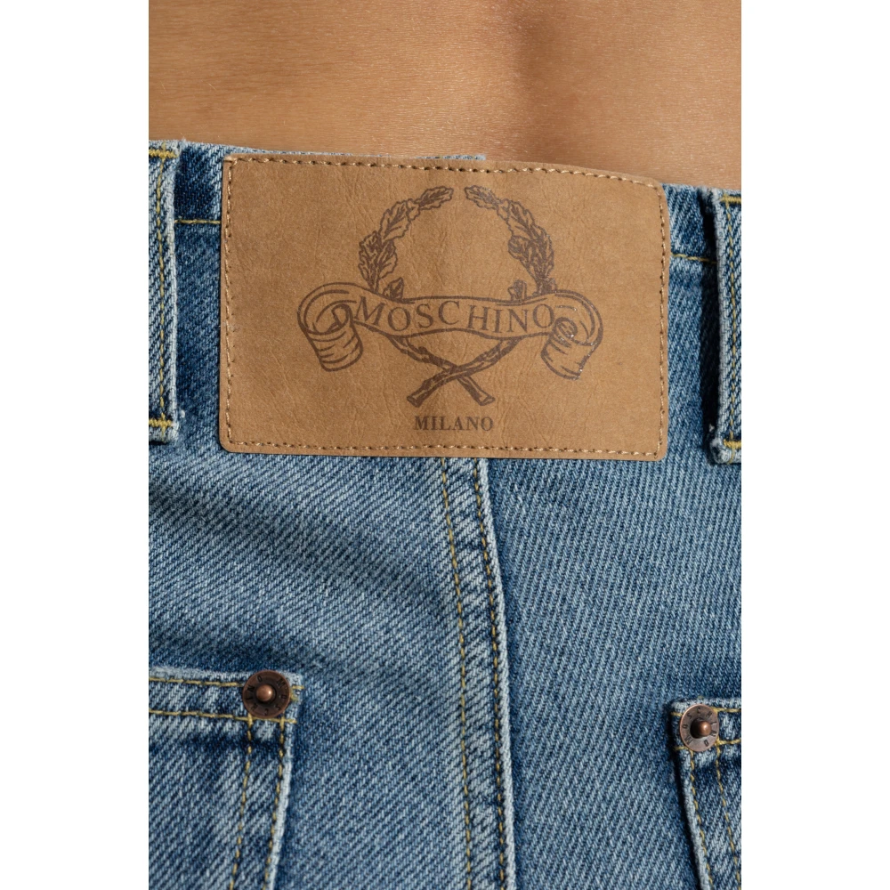Moschino Jeans met logo Blue Dames