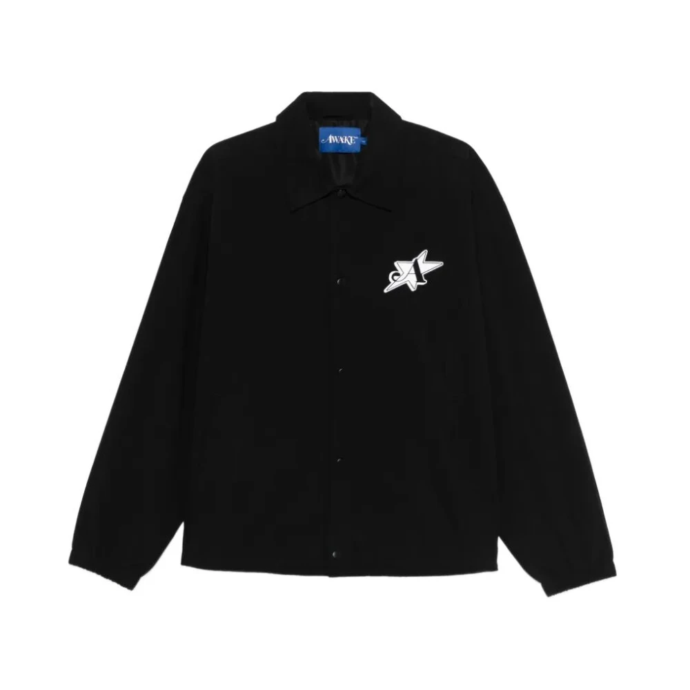 Awake Ny Men's Black L E S Community Coaches Jacket - Light Jackets - L - Jackets