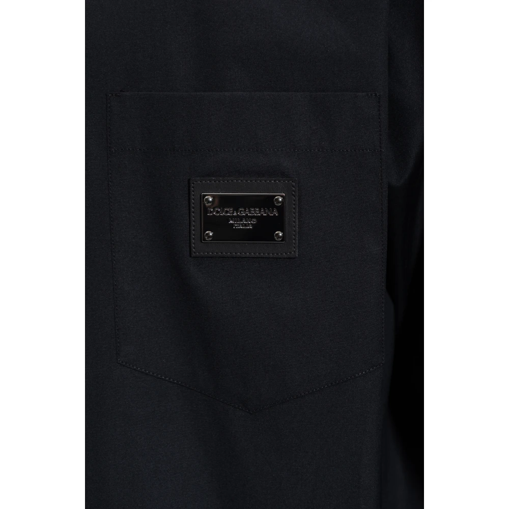 Dolce & Gabbana Overhemd met zak Black Heren