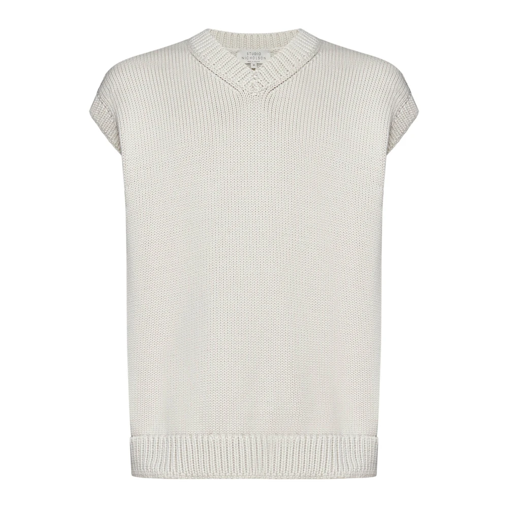 Studio Nicholson Moderne Katoenen Vest Sweaters Gray Heren
