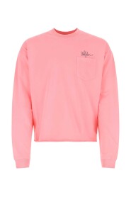 T-shirt di oversize di cotone rosa