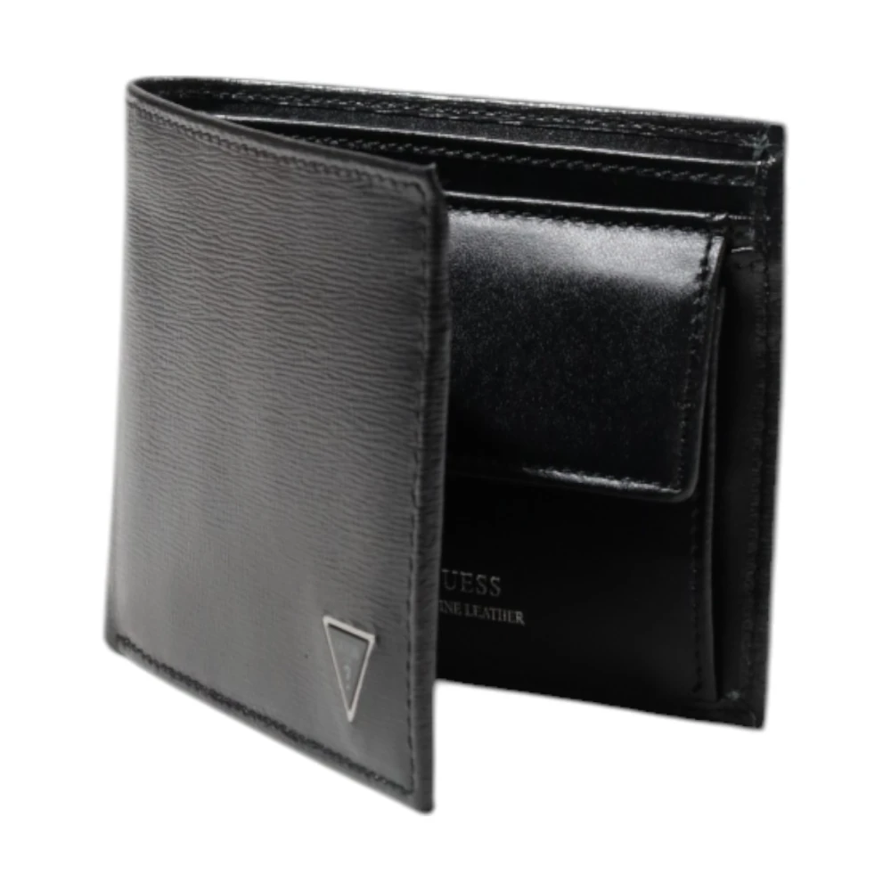 Guess Leren Herenportemonnee Lente Zomer Collectie Black Heren