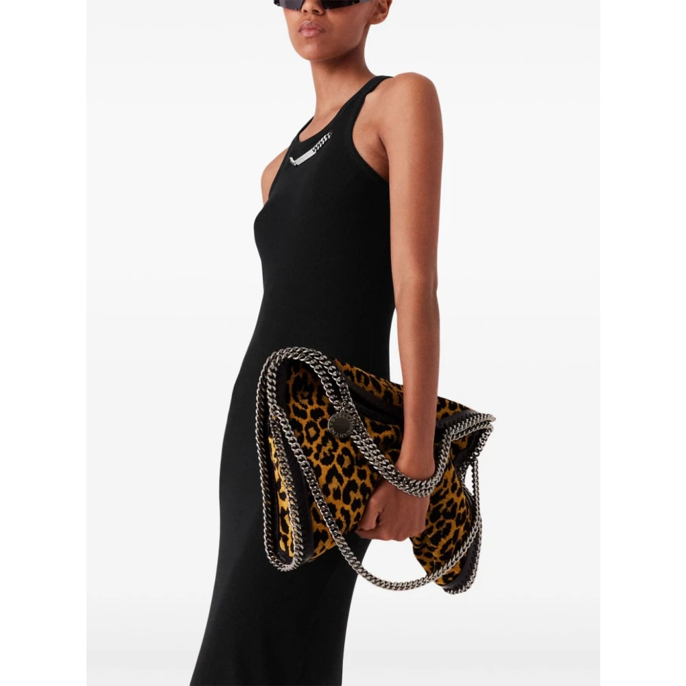 Stella Mccartney Bruine Luipaard Ketting Schoudertas Brown Dames