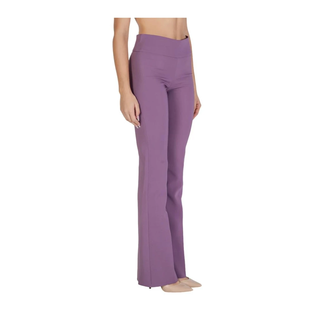 Sandro Ferrone Herfst Winter Dames Polyester Blend Broek Purple Dames
