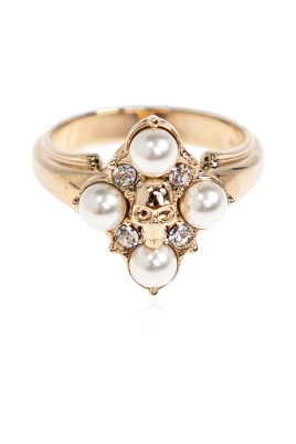 Skull & Crystal Ring