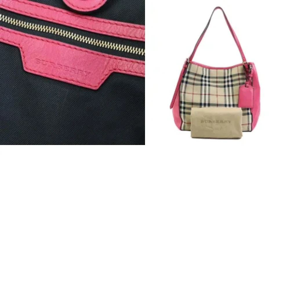 Burberry Vintage Pre-owned Leather shoulder-bags Beige Dames