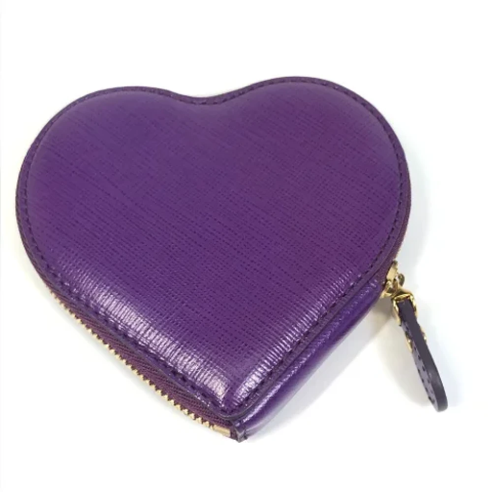 Salvatore Ferragamo Pre-owned Leather wallets Purple Dames