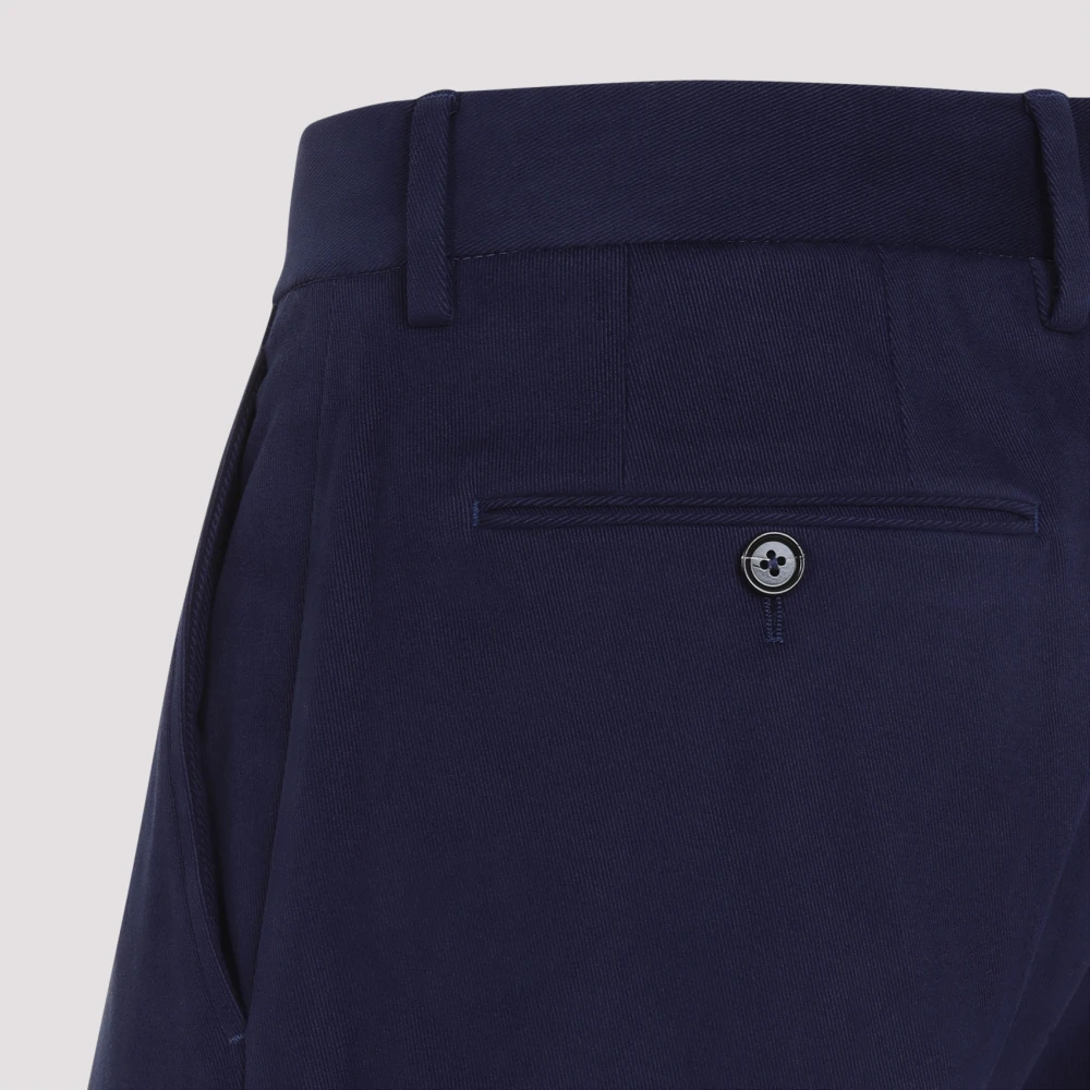 Ermenegildo Zegna Mid Blauw Katoen Chino Broek Blue Heren