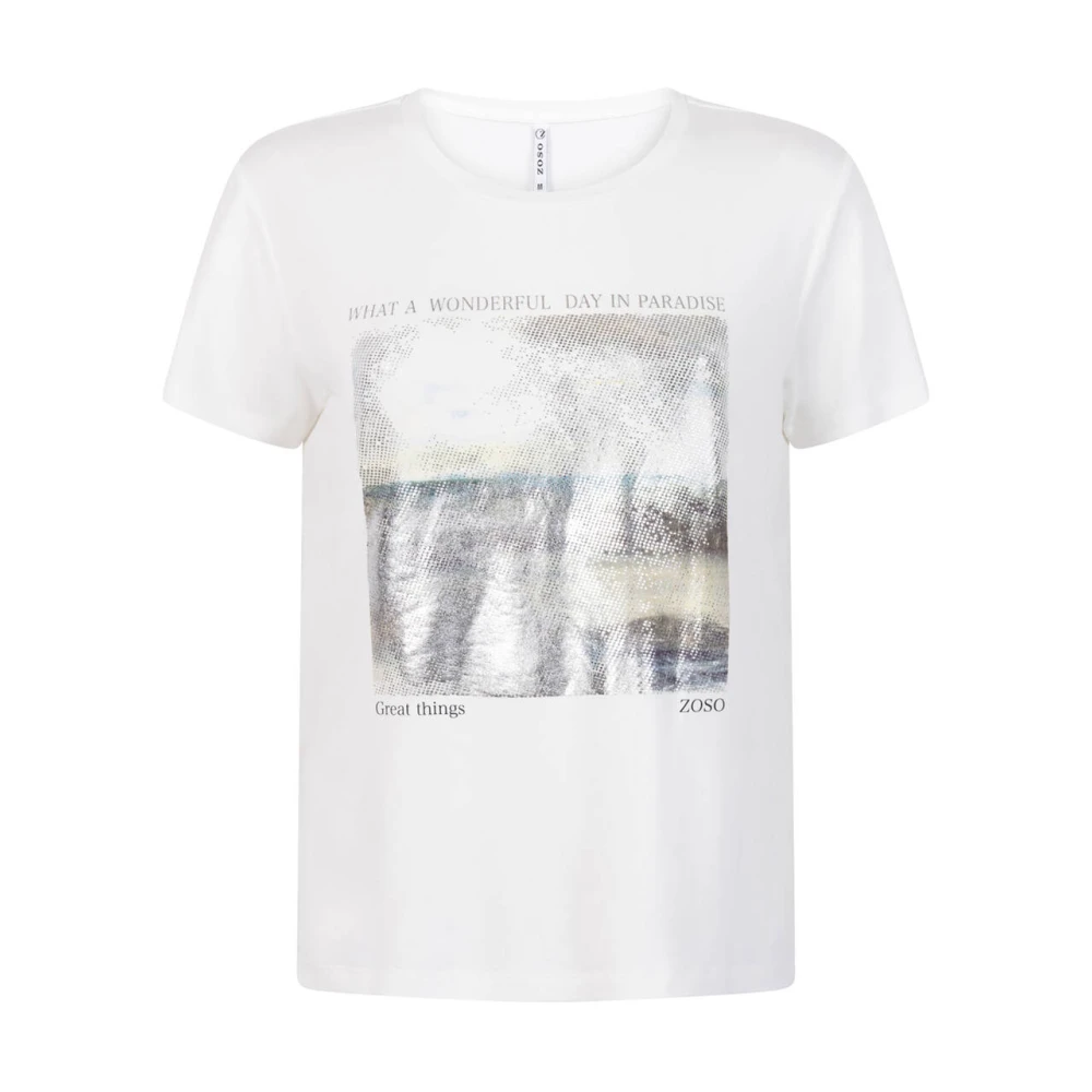 Zoso Valerie T-shirt Beige Dames