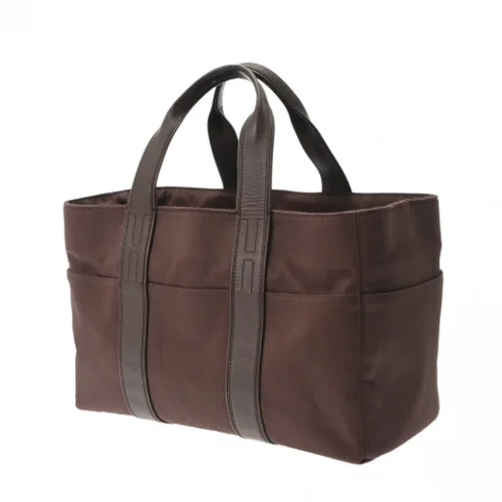 Hermès Vintage Pre-owned Fabric handbags Brown Dames