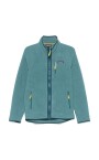 blauwe-front-zip-high-neck-jas