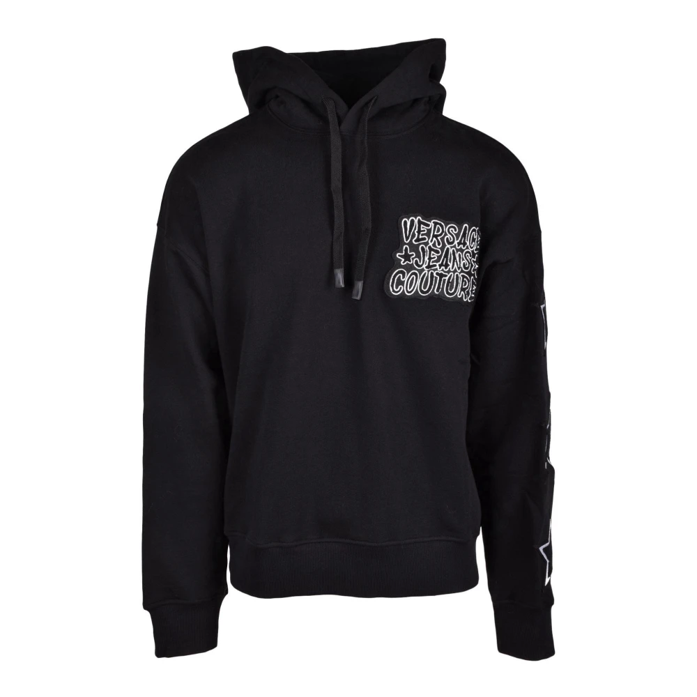 Versace Jeans Couture Katoenen sweatshirt met unieke stijl Black Heren