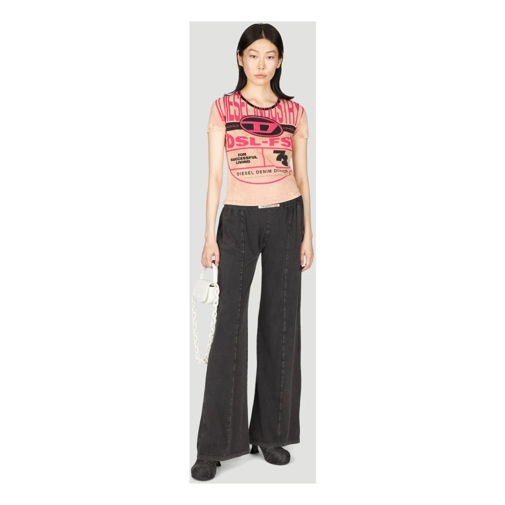 Diesel Logo Patch Trainingsbroek Black Dames
