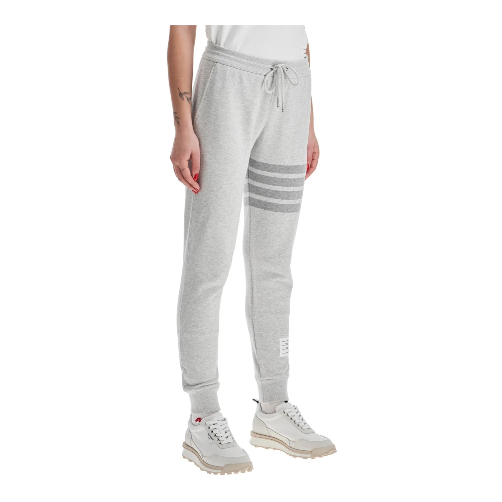 Thom Browne Grijze 4-Bar Joggers met Handtekeningdetails Gray Dames