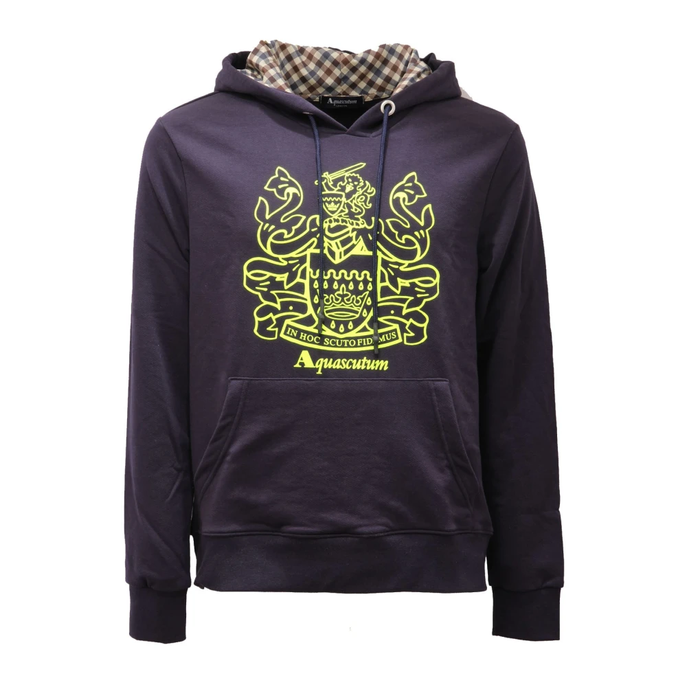 Aquascutum Men's Blue Qmf006l0 Sweatshirt - Hoodies - M - Sweatshirts & Hoodies