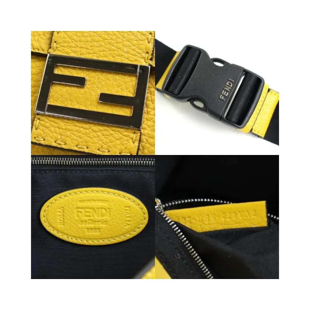 Fendi Vintage Pre-owned Leather fendi-bags Yellow Heren