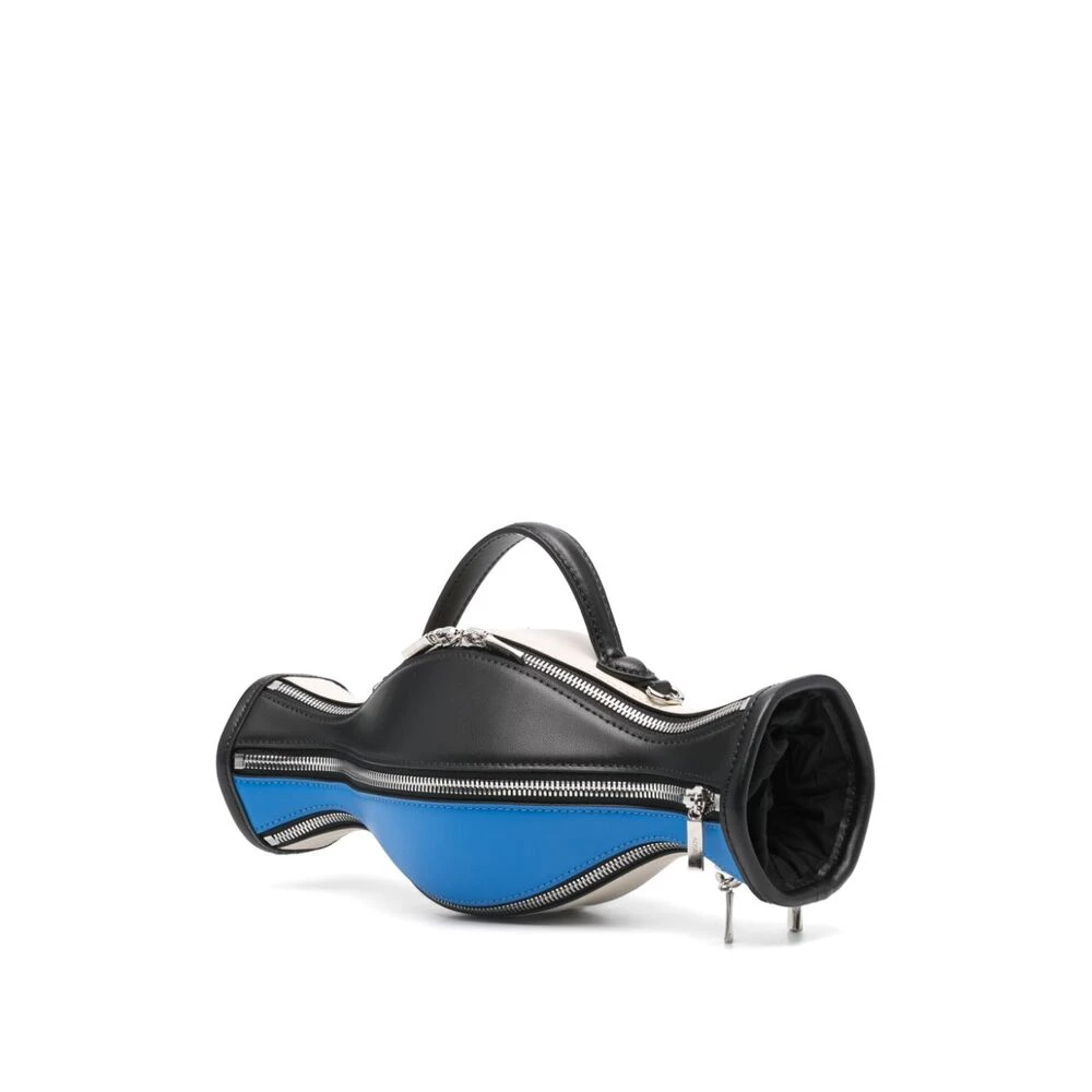 Andersson Bell Kleur-Blok Kalfsleren Schoudertas Blue Dames