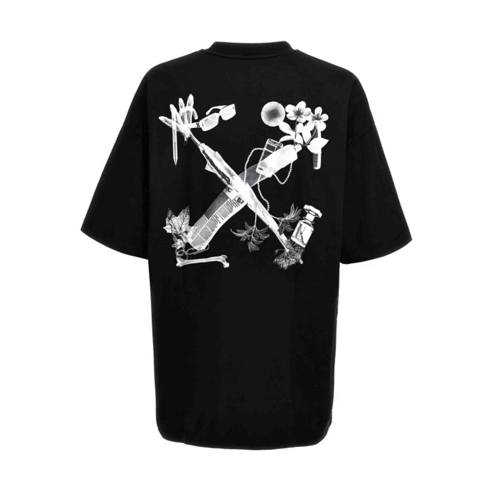Off White Casual Katoenen T-Shirt Black Heren