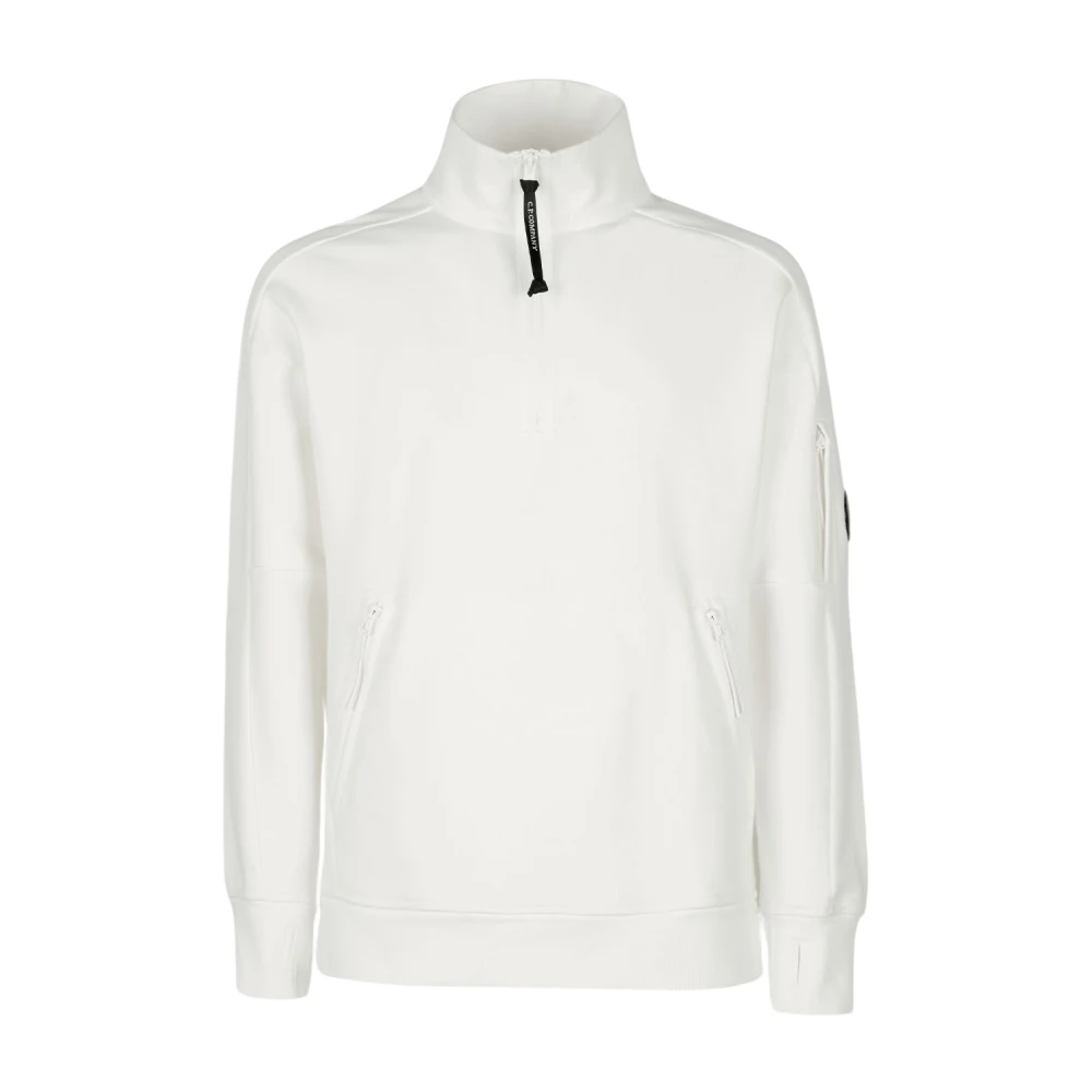 C.P. Company Witte Katoenen Sweatshirt White Heren