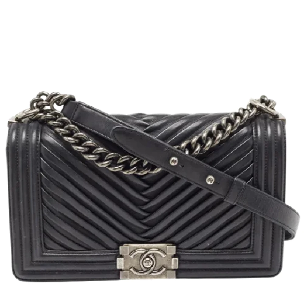 Chanel Vintage Pre-owned Leather chanel-bags Black Dames