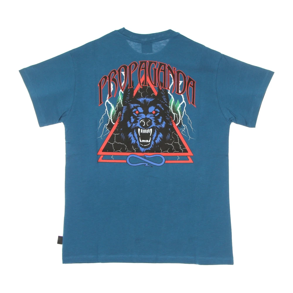 Propaganda Wolf Tee Korte Heren T-Shirt Blue Heren