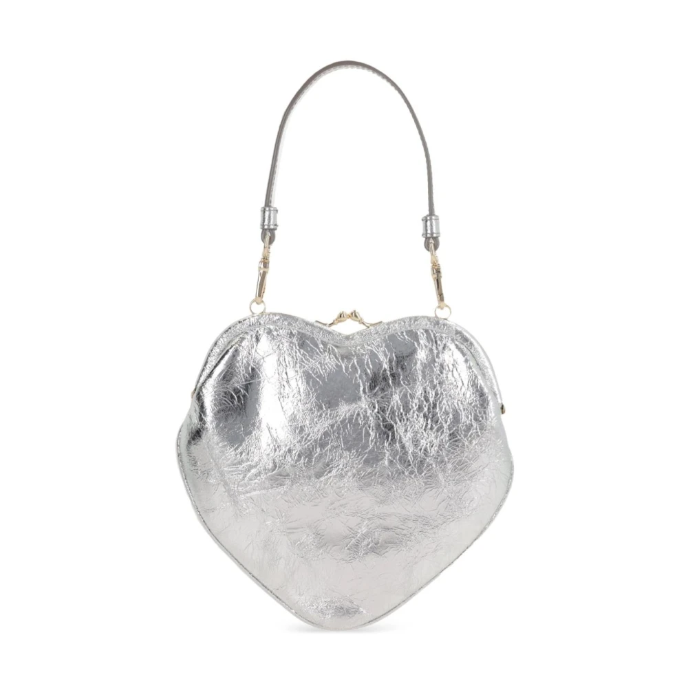 Vivienne Westwood Zilverkleurige Klap Tas met Orb Detail Gray Dames