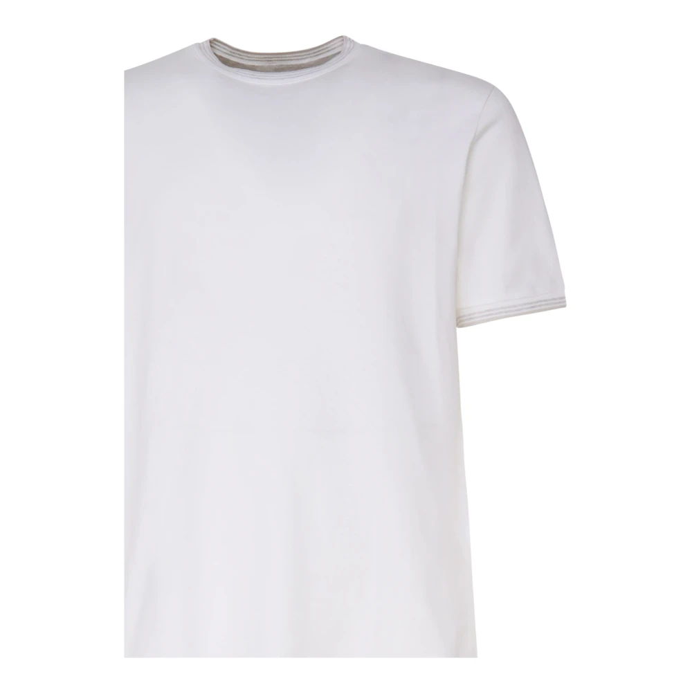 Eleventy Katoenen T-shirt Ronde Kraag Korte Mouwen White Heren