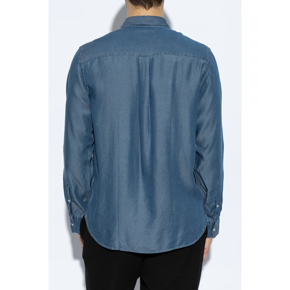 Officine Générale Denim overhemd Blue Heren