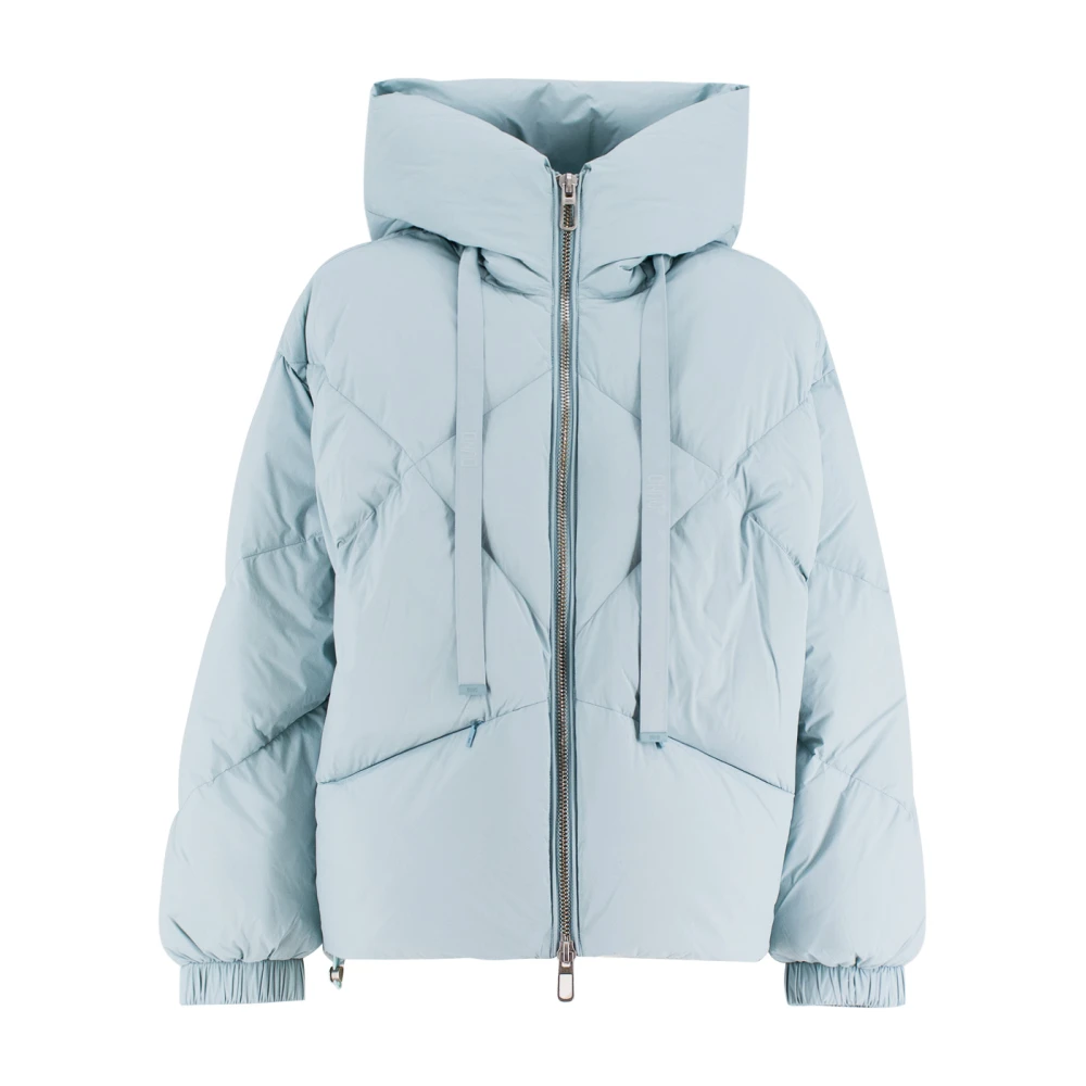 Duno Geometrisch Gewatteerd Donsjack Green Dames