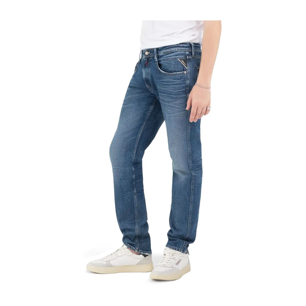 Replay Slim Fit Denim Jeans Blue Heren