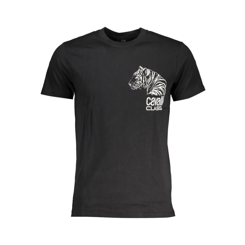 Cavalli Class Zwart T-shirt met Print Logo Black Heren