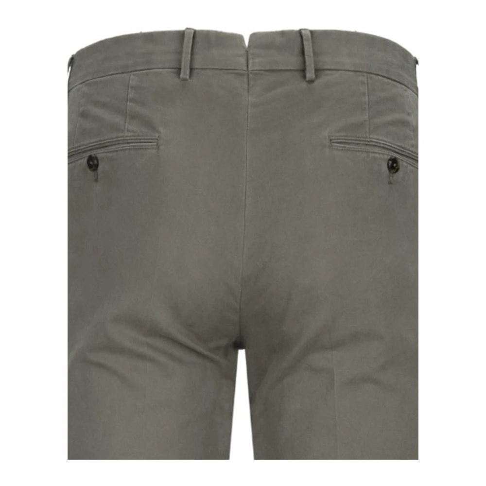 PT Torino Heren Knop Rits Broek Slim Fit Green Heren