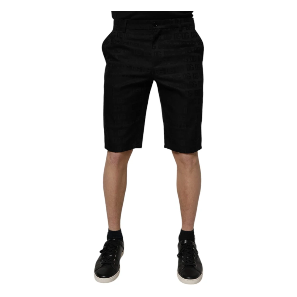 Dolce & Gabbana Men's Black Cotton Chino Shorts Medium