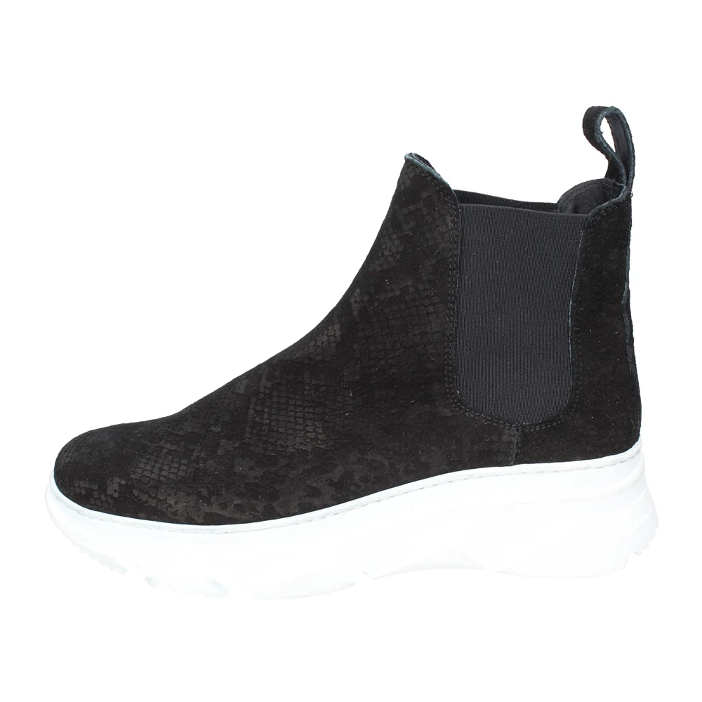 Stokton Women's Black Chelsea Boots, 4 Uk, Suede Ankle Boots For