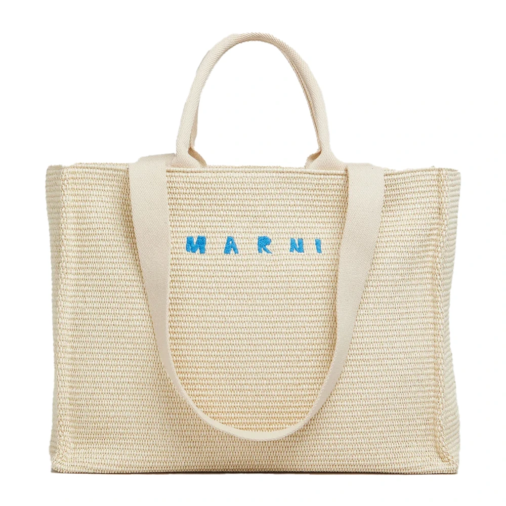 Marni Witte Katoen en Polyamide Schoudertas White Dames