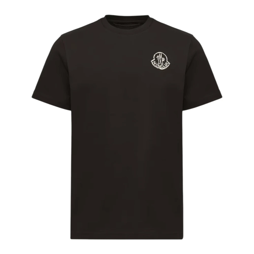 Moncler Cotton Jersey Logo Patch T-Shirt für Men in Black in Size: L - Bild 3
