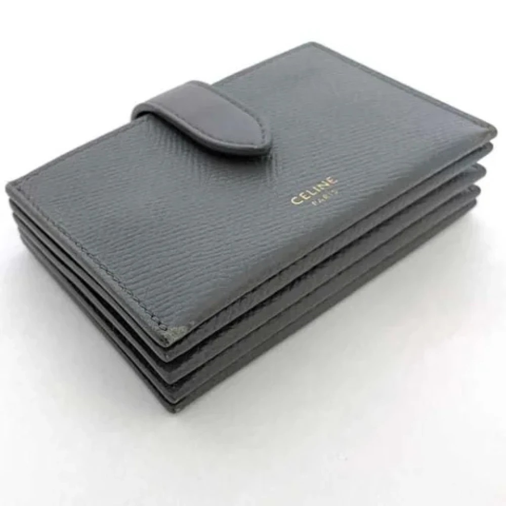 Celine Vintage Pre-owned Leather home-office Gray Dames