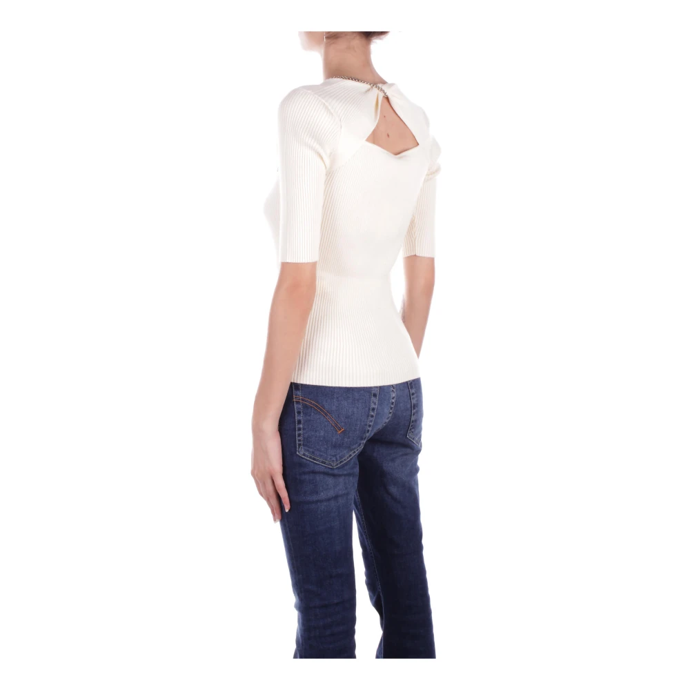 Liu Jo Witte Sweater met Cut-Out Detail White Dames
