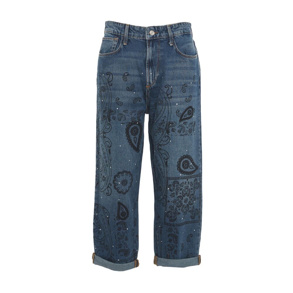 Jean avec imprim paisley et revers Liu Jo Jeans droits Miinto