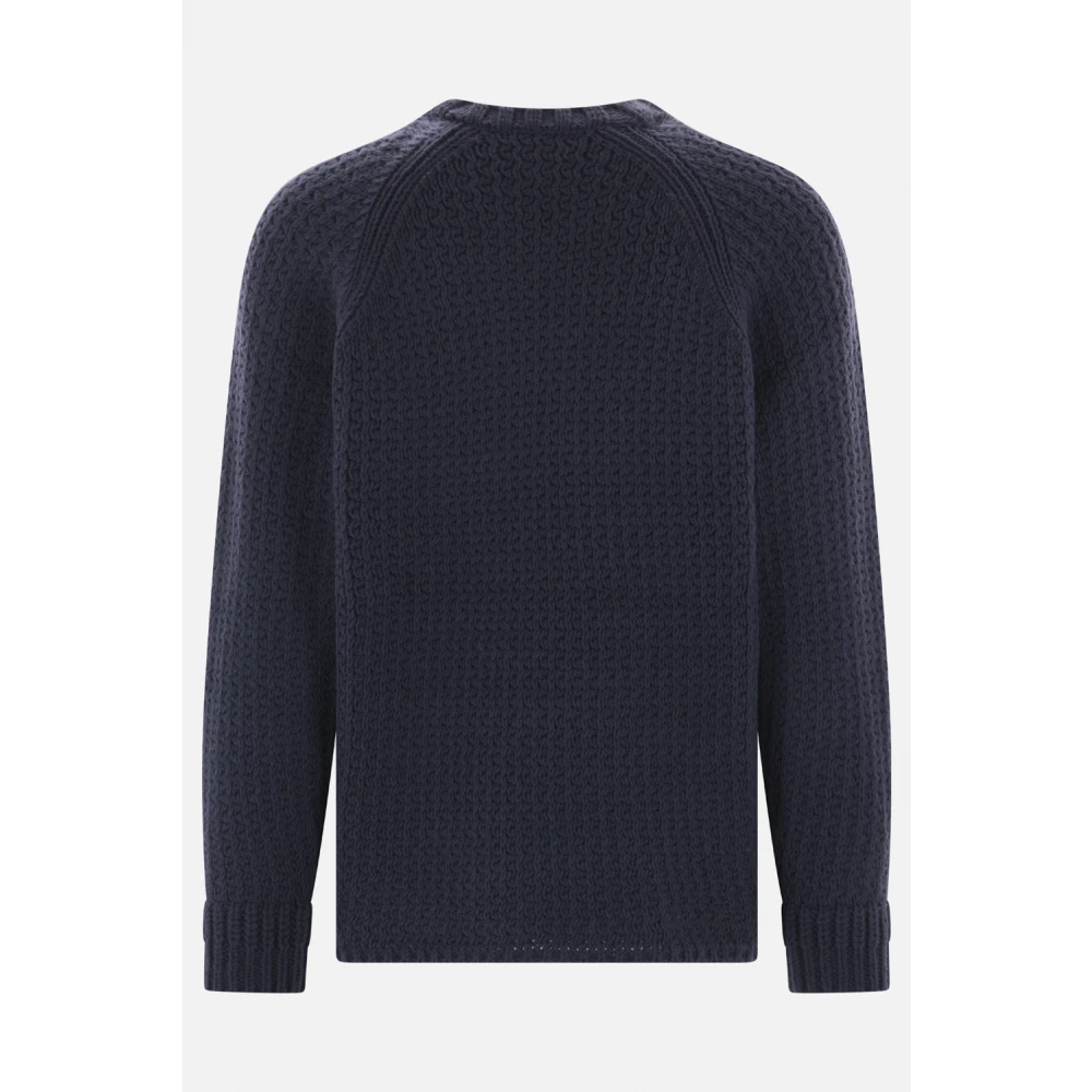 Undercover Navy Blauwe Gebreide Trui Blue Heren