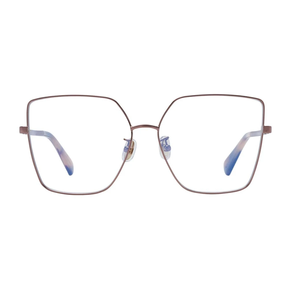 Max Mara Stijlvolle Metalen Optische Monturen met Blauw Filter Brown Dames
