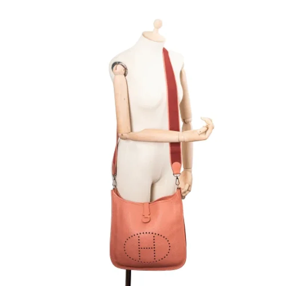 Hermès Vintage Pre-owned Leather shoulder-bags Orange Dames