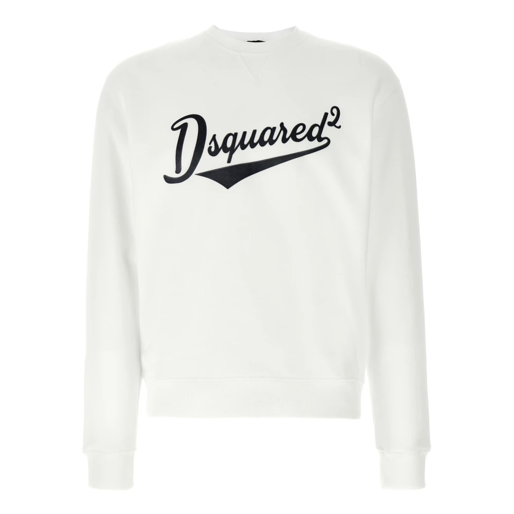 Dsquared2 Men's White Cool Fit Cotton Jersey Sweatshirt - Sweatshirts - 2XL - Sweatshirts & Hoodies