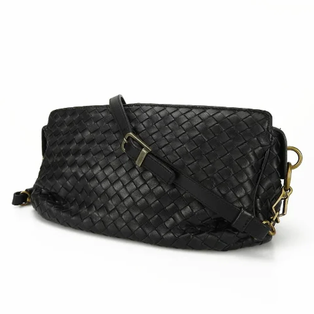 Bottega Veneta Vintage Pre-owned Leather shoulder-bags Black Dames