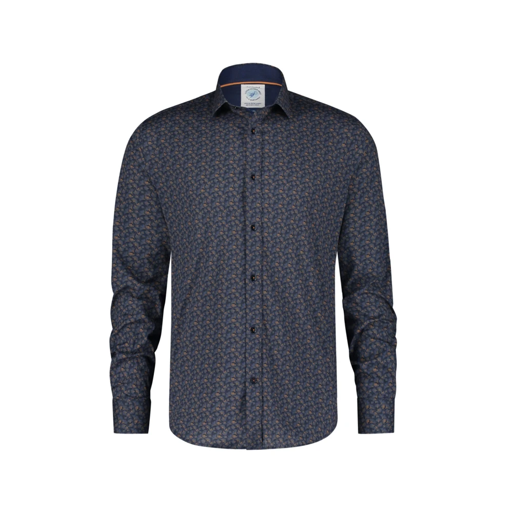 A fish named fred Casual Donkerblauw Overhemd Blue Heren