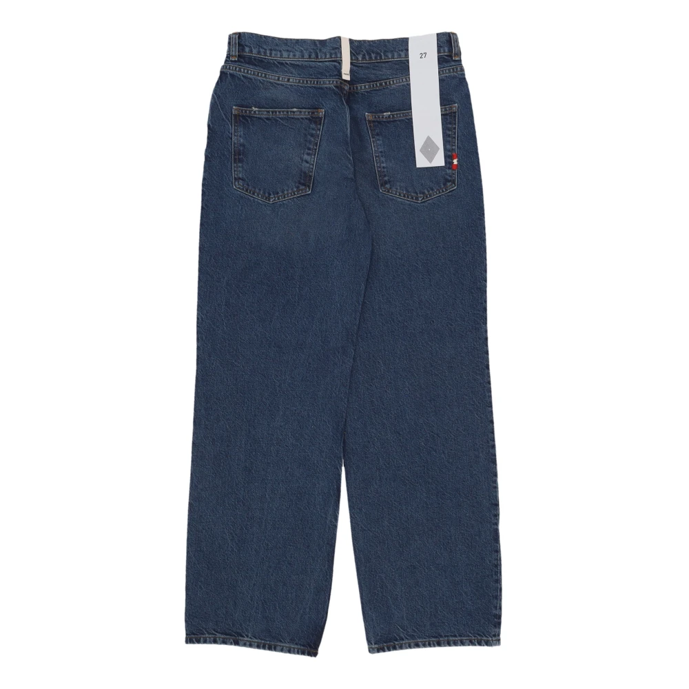 Amish Hoge Taille Wijde Pijp Denim Jeans Blue Dames
