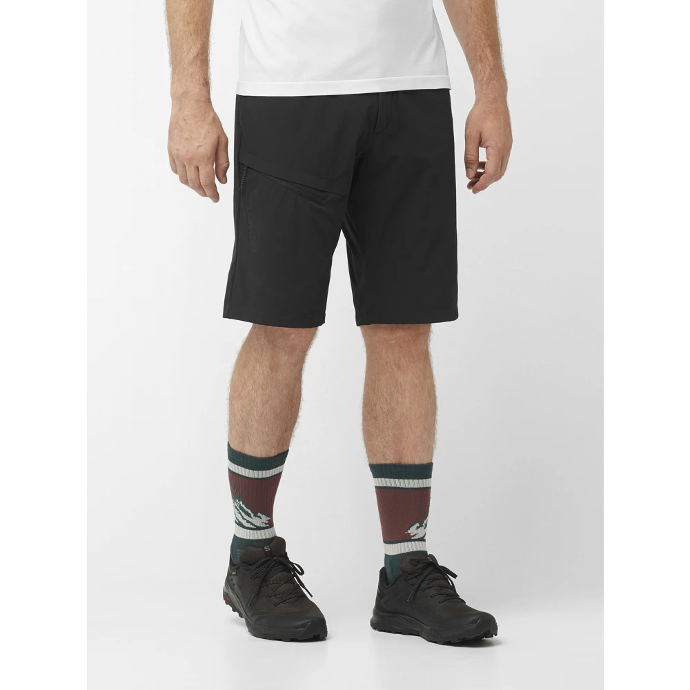 Salomon Diepzwarte Wayfarer Shorts Black Heren